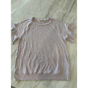 Women's Michael Stars Pink Short Sleeve Tee L